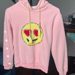 Lola and the Boys size 14 girls smiley hooded sweatshirt